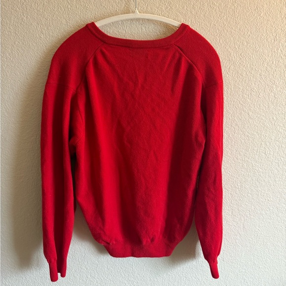 United Colors Of Benetton Scarlet V-Neck Cozy Sweater Winter Valentine's day - Picture 6 of 10